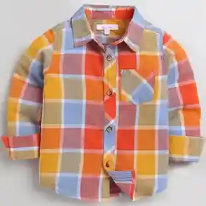 Hopscotch Boys Multi Coloured Checkered FullSleeve Shirt